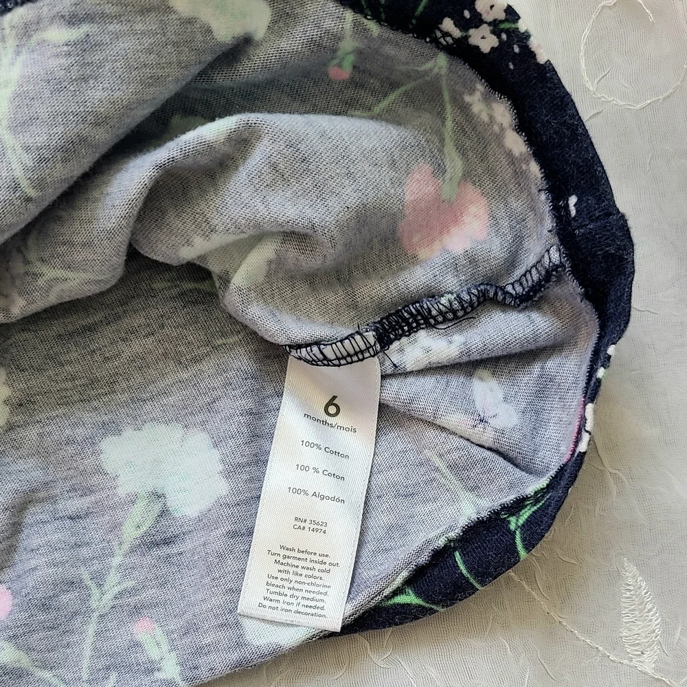 Carters Floral Navy Girl's Dress for 6 Month Old
